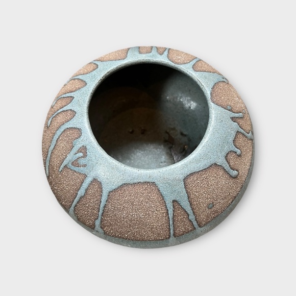 Vintage Drop Glaze Low Vase - Picture 4 of 7